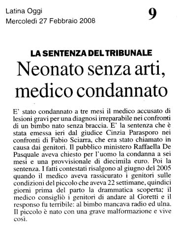 Latina Oggi 27.02.2008 Rassegna stampa sanita' provincia Latina Ordine Medici Latina